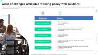 Main Challenges Of Flexible Working Policy With Solutions