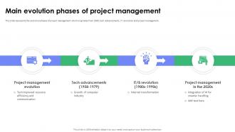 Main Evolution Phases Of Project Management Software