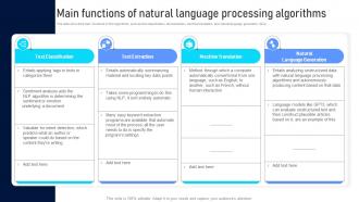 Main Functions Of Natural Language Processing Natural Language Processing Applications IT