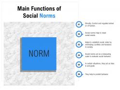 Main functions of social norms