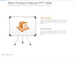 Main product features ppt slide