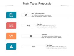 Main types proposals ppt powerpoint presentation infographics slide cpb