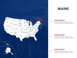 Maine map powerpoint presentation ppt template