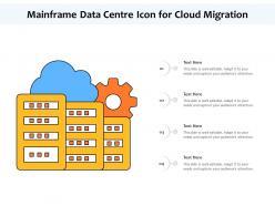 Mainframe data centre icon for cloud migration