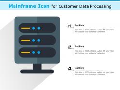 Mainframe icon for customer data processing