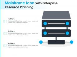 Mainframe icon with enterprise resource planning