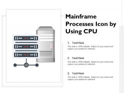 Mainframe processes icon by using cpu