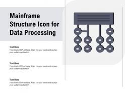 Mainframe Structure Icon For Data Processing