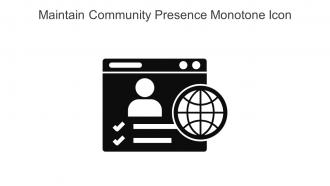 Maintain Community Presence Monotone Icon In Powerpoint Pptx Png And Editable Eps Format
