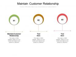 Maintain customer relationship ppt powerpoint presentation infographic template icons cpb