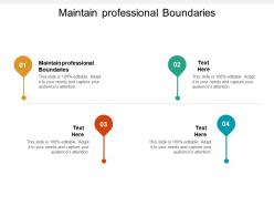 Maintain professional boundaries ppt powerpoint presentation infographics example introduction cpb