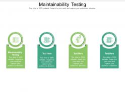 Maintainability testing ppt powerpoint presentation outline graphics template cpb