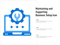 Maintaining and supporting business setup icon