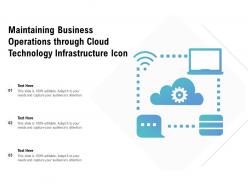 Maintaining business operations through cloud technology infrastructure icon