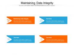 Maintaining data integrity ppt powerpoint presentation portfolio icon cpb