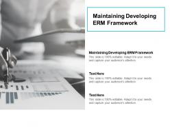 Maintaining developing erm framework ppt powerpoint presentation inspiration design ideas cpb