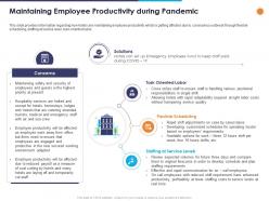 Maintaining employee productivity during pandemic ppt powerpoint presentation pictures