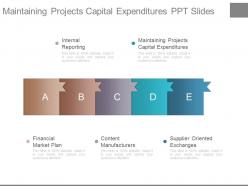 Maintaining projects capital expenditures ppt slides