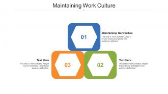 Maintaining work culture ppt powerpoint presentation file layout cpb