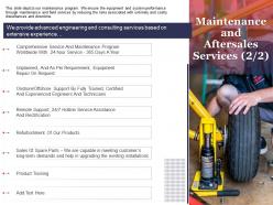 Maintenance and aftersales services offshore ppt powerpoint presentation summary templates