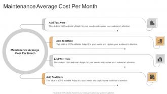 Maintenance Average Cost Per Month In Powerpoint And Google Slides Cpb