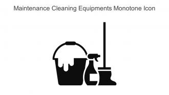 Maintenance Cleaning Equipments Monotone Icon In Powerpoint Pptx Png And Editable Eps Format