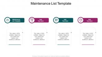 Maintenance List Template In Powerpoint And Google Slides Cpb