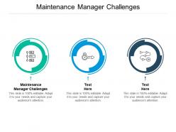 Maintenance manager challenges ppt powerpoint presentation model graphics cpb