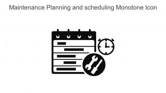 Maintenance Planning And Scheduling Monotone Icon In Powerpoint Pptx Png And Editable Eps Format