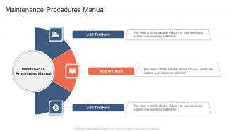 Maintenance Procedures Manual In Powerpoint And Google Slides Cpb