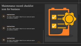 Maintenance Record Checklist Icon For Business