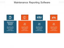 Maintenance reporting software ppt powerpoint presentation infographics icon cpb