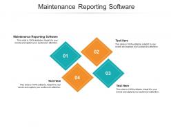 Maintenance reporting software ppt powerpoint presentation inspiration smartart cpb