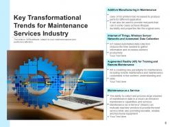 Maintenance Services Development Framework Transformational Technology