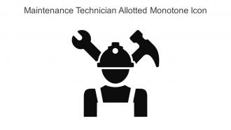 Maintenance Technician Allotted Monotone Icon In Powerpoint Pptx Png And Editable Eps Format