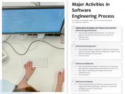 Major activities in software engineering process
