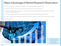 Major advantage of market research observation
