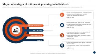 Major Advantages Strategic Retirement Planning To Build Secure Future Fin SS