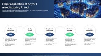 Major Application Of Anyapi Manufacturing Best AI Tools For Process Optimization AI SS V