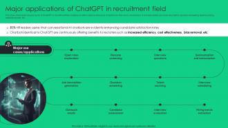 Major Applications Of ChatGPT In Recruitment Field Unlocking Potential Of Recruitment ChatGPT SS V