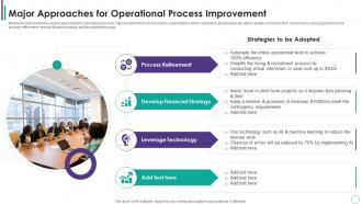 Major Approaches For Operational Process Improvement