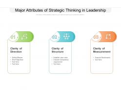 Major attributes of strategic thinking in leadership
