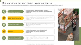 Major Attributes Of Warehouse Execution System