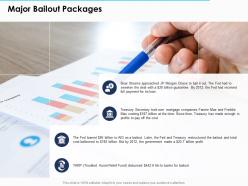 Major bailout packages american financial crisis ppt powerpoint presentation styles samples