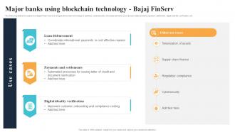 Major Banks Using Blockchain Technology Bajaj Finserv Blockchain Technology Reforming BCT SS