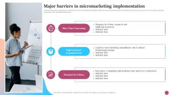 Major Barriers In Micromarketing Implementation Strategic Micromarketing Adoption Guide MKT SS V