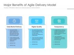 Major Benefits Of Agile Delivery Model