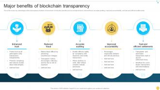 Major Benefits Of Blockchain Transparency Unlocking Real World BCT SS