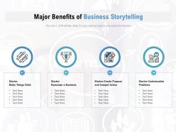Major benefits of business storytelling