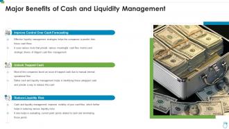 Major benefits of cash and liquidity management